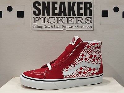 Vans Classics Sk8 Hi - OFF THE WALL - Red / White - Men's: 5.5 / Women's: 7 NEW