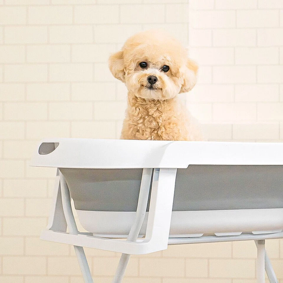 Elevated Pet Bath Tub Stand Portable Bathing Basin for Cats and Puppies Grooming - image 4 of 4
