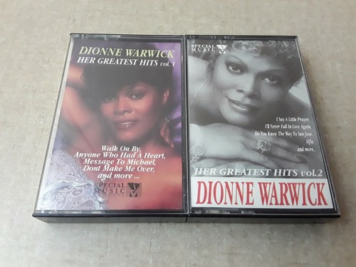 Dionne Warwick Her Greatest Hits Volume 1 & 2 Cassette Tapes