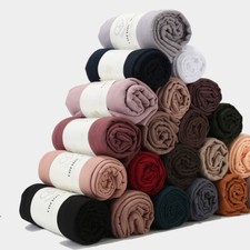 Women's Scarves Solid Muslim Shawls Head Wraps Headscarves Soft Large Turban