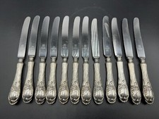 Silberbesteck, Russland 84 Solotnik, 12 x Messer  Gustav Klingert, Moskau