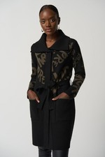 Joseph Ribkoff 233960 Size S Black/avocado Print Coat Original Price £279.00