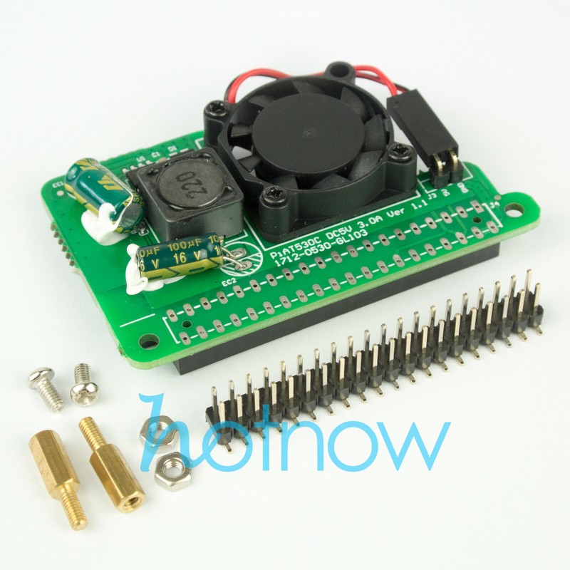 5V 3A PoE HAT for Raspberry Pi 4B 3B+ 3B Plus 802.3at PoE+ with Cooling fan