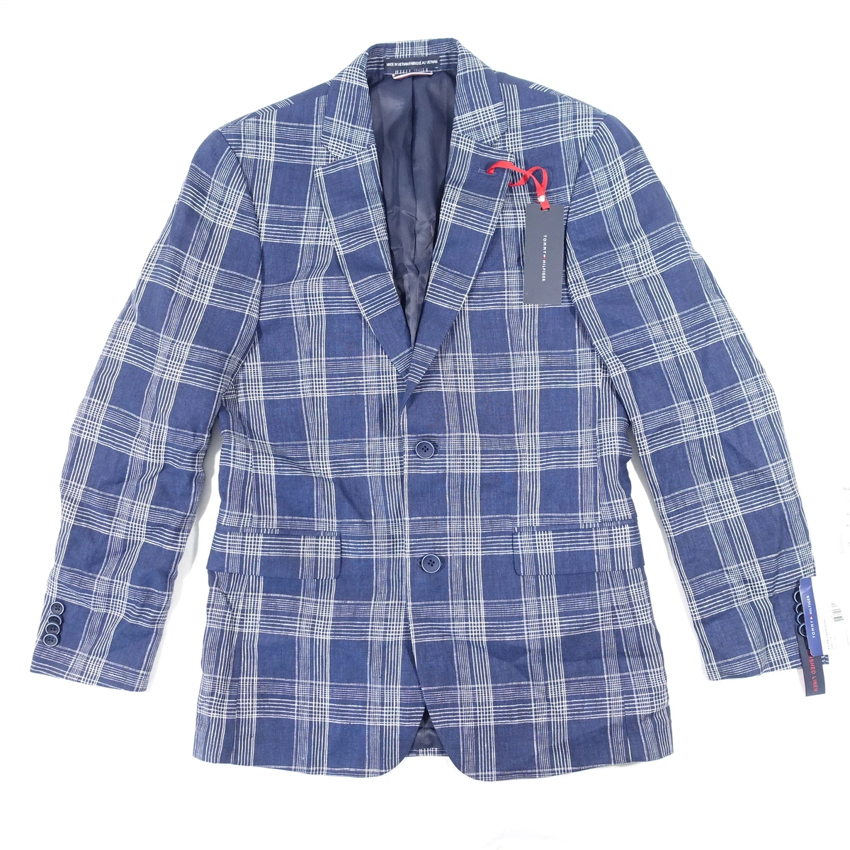 tommy hilfiger plaid blazer
