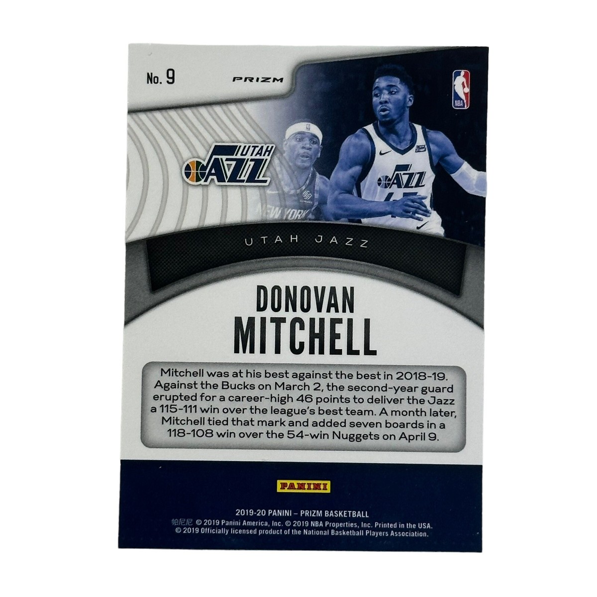 2019-20 Panini Prizm DONOVAN MITCHELL Green Prizm DOMINANCE