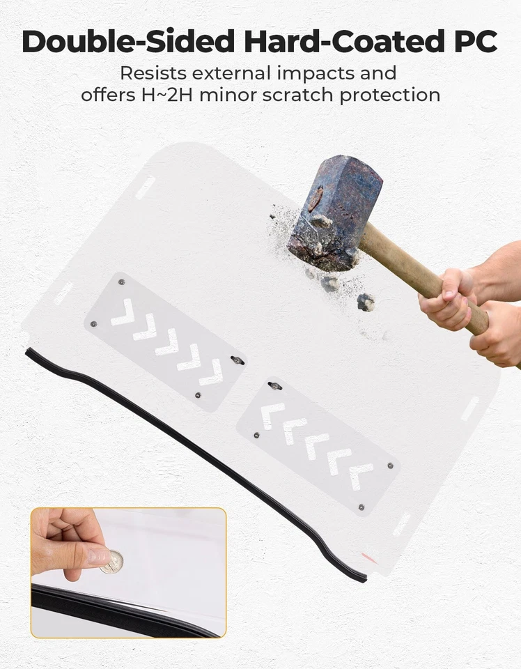 Parabrisas delantero ventilado para Polaris RZR 570 800/S 800/4 800 RZR XP 900 2008-2014 Foto 4 de 4