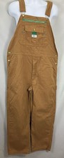Liberty Canvas Bib Overalls Pants Mens 40x30 Brown Work Carpenter tag40x32