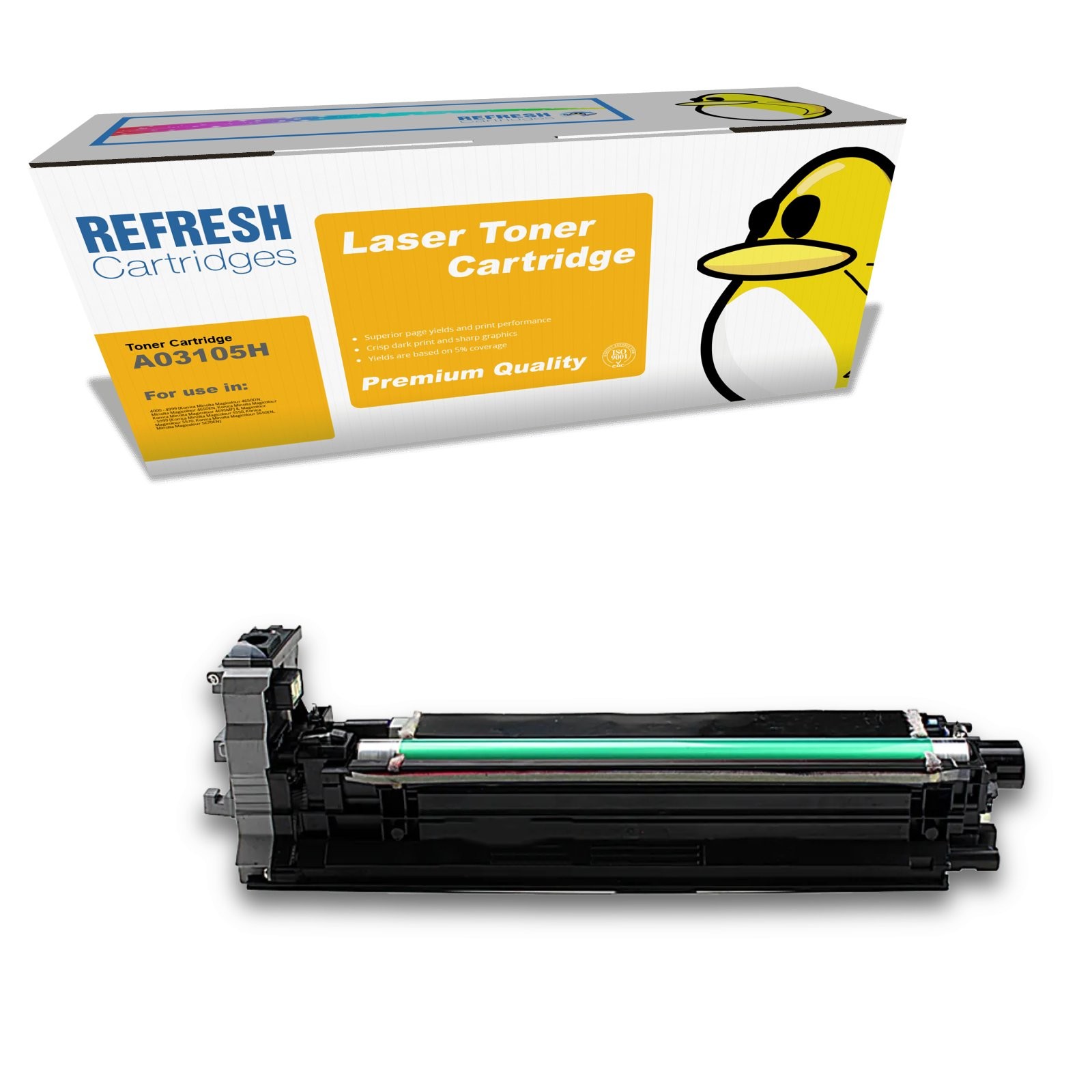 Refresh Cartridges Yellow Drum A03105H Compatible With Konica Minolta Printers