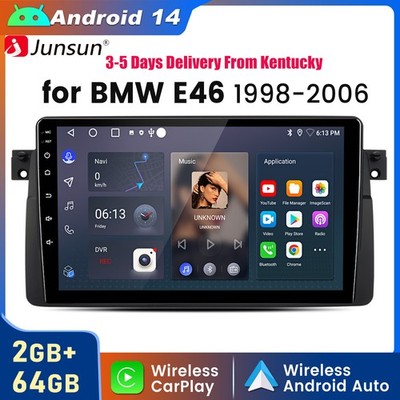 2+64G Android14 CarPlay Car Stereo Radio For BMW 3-series E46 1998-2006 GPS Navi