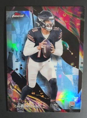 2024 Topps Finest - Uncommon Caleb Williams #161 Sky Blue Refractor /250 (RC)