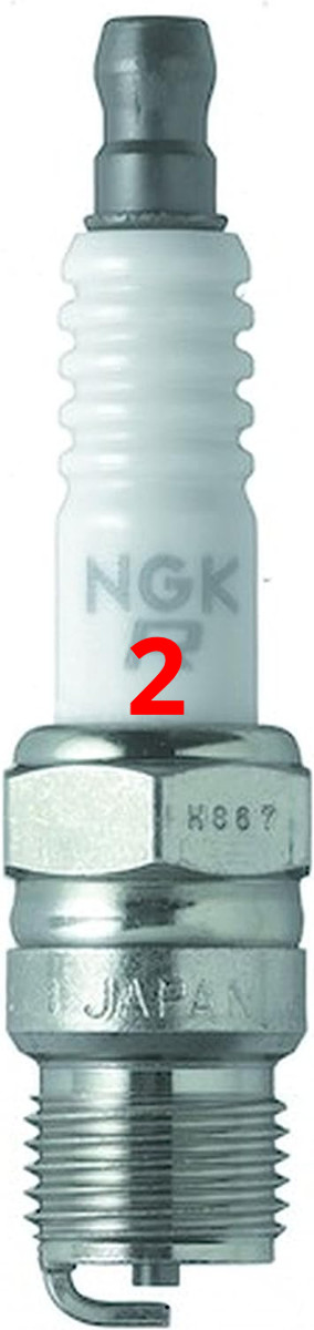Pack of 2  Spark Plug NGK BR6FS Short 33-59571 Mercruiser 4.3-5.0-5.7-7.4-8.2 V8