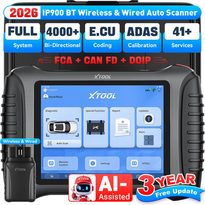 2026 XTOOL IP900BT Car Diagnostic Tool Bidirectional OBD2 Scanner Key Programmer