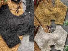 Saree Blouse Readymade Designer Sari Choli Indian Party Wear Bollywood Dress