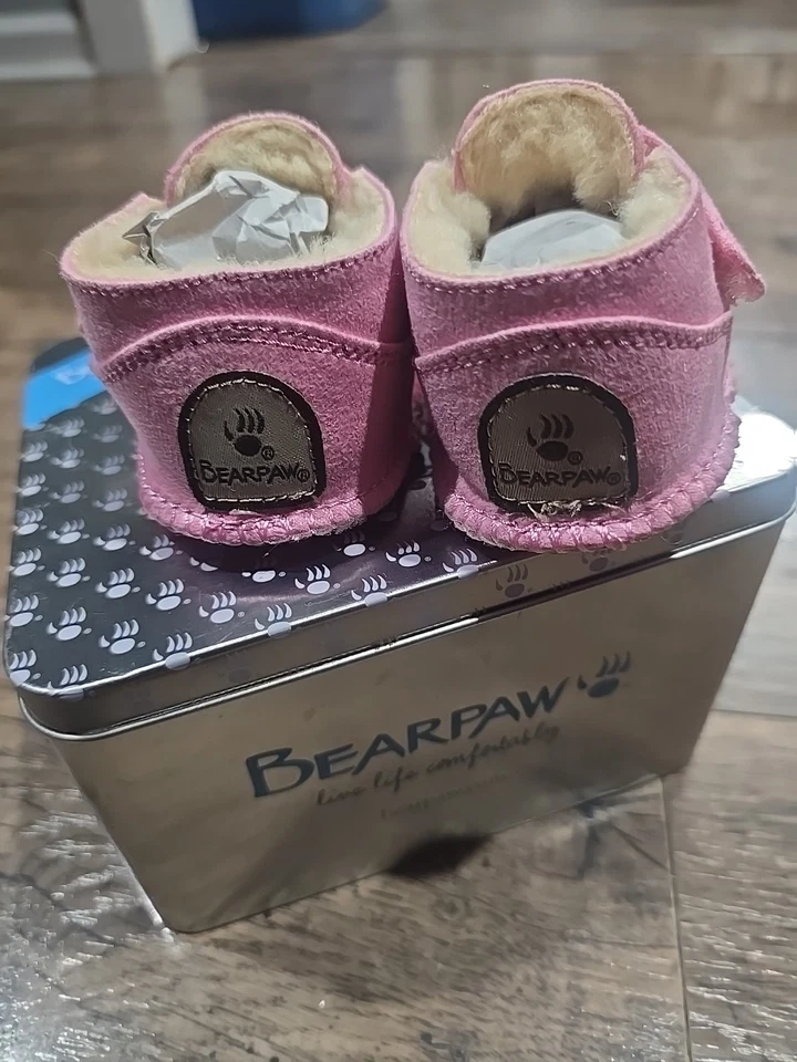 New Bearpaw Skylar Baby Girl Boots Sz Infant Pink - Image 3 of 4