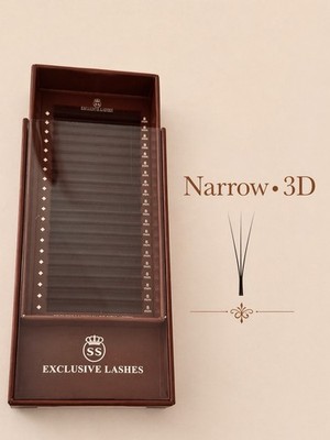 SS Exclusive Narrow Premade Fans 3D 4D 5D 0,07 D Curl Individual Lashes 20 Lines