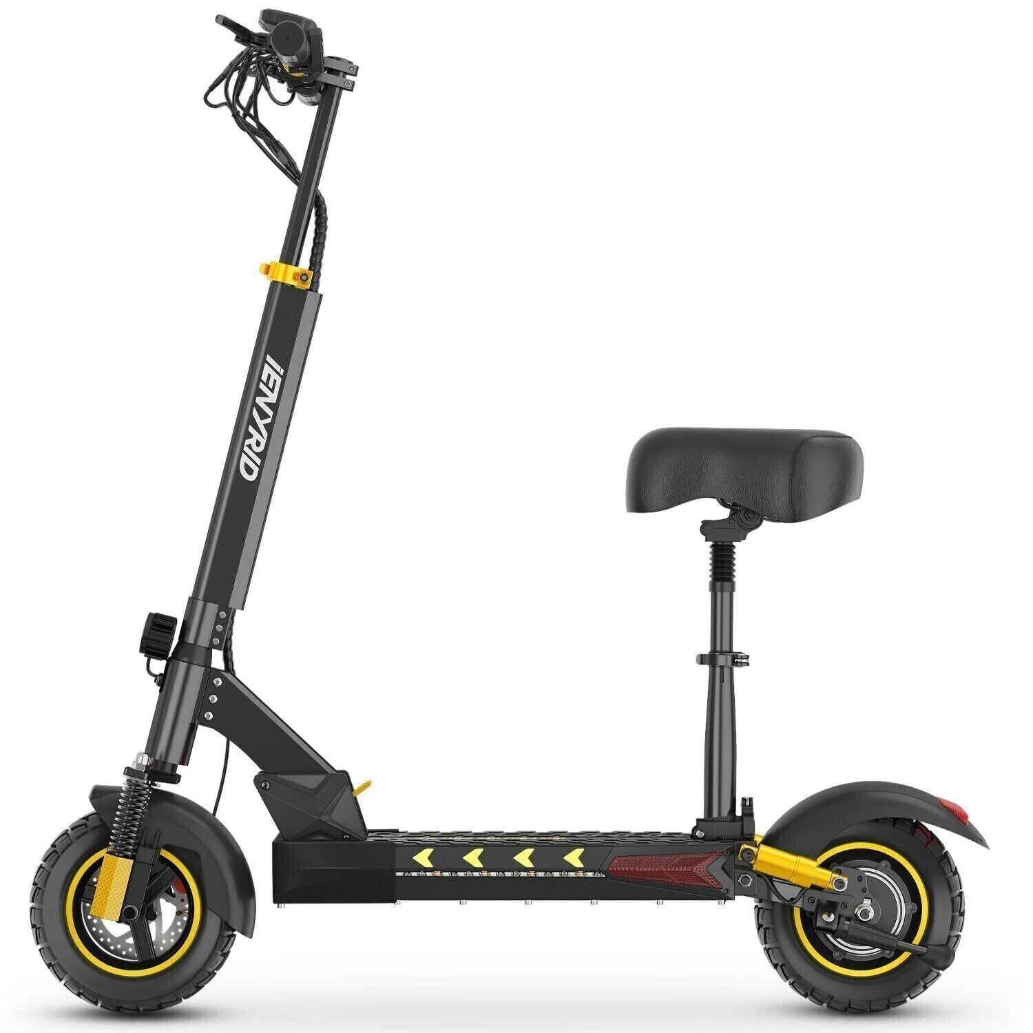 IENYRID Adult Electric Scooter With Seat 800W 48V 10"Foldable Commuter E-Scooter