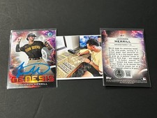 Jackson Merrill San Diego Padres Auto Signed 2021 Bowman Genesis Beckett Holo _