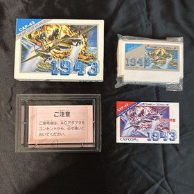 Lot 2 1943 W/Box Manual Strategy Guide Famicom FC NES Retro Used Game NTSC-J JP