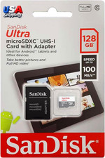 Ultra 128GB Microsdxc UHS-I Card with Adapter, Black, Standard Packaging SDSQUN