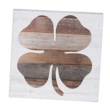  Small Talk Squares 5.25" Wood Sign STS1272 - Shamrock