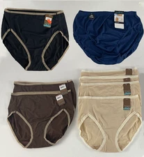 8 pr Vanity Fair 6M Multi Hi-Cut Brief Panty 7 of 13054 + 1 seamless 13211 NWT