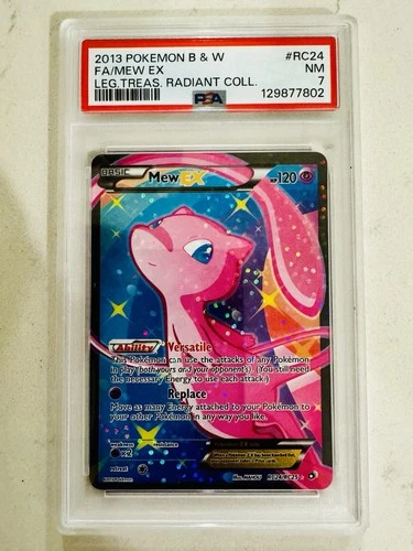 Mew EX (Full Art) RC24/RC25 Legendary Treasures: Radiant Collection Holo / PSA 7