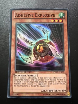 Adhesive Explosive WGRT-DE015 Super Rare Limited Edition Near Mint Yugioh