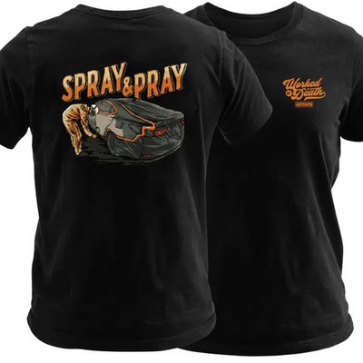 Spray & Pray Auto Body Graphic T-Shirt I love Job,Workers-100%cotton!!
