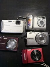 Digital Camera Lot 6 Nikon Coolpix Lumix Olympus Samsung  Parts Repair