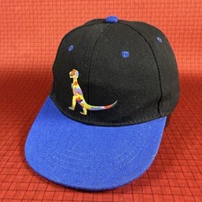 Children  s Rainbow Dinosaur Snap Back Hat Black  Blue Boys