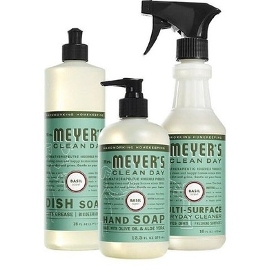 Mrs Meyers Clean Kitchen Basics Set includes our Basil scent