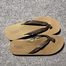 Flojos Flip Flops Womens Size 9 Sandals Danielle Brown Beach