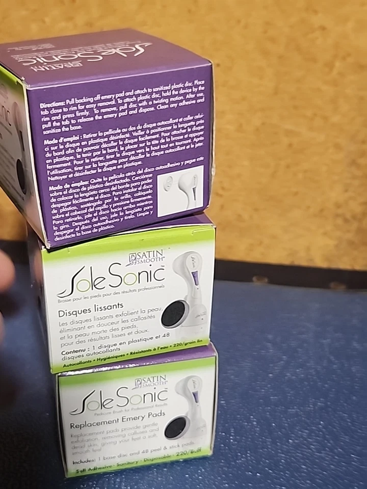 Almohadillas de esmeril de repuesto suaves satinadas para suela cepillo de pedicura sónico (3 paquetes) Foto 2 de 4