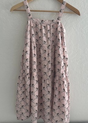 Paul & Joe  Rare 3 Tiered Dress Cat Kittens Pink Girl's 7 8 Vintage Retro Fairy