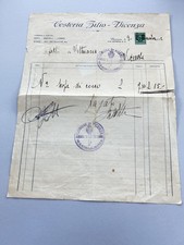 CESTERIA ZILIO VICENZA INVOICE 1932 OLD DOCUMENT OLD DOCUMENT