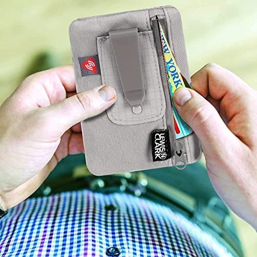 Lewis N. Clark RFID-Blocking Hidden Clip Stash Travel Belt Wallet