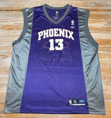 Steve Nash Phoenix Suns Jersey Mens XL Purple Gray Reebok Authentic NBA