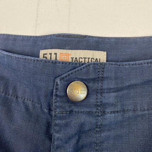 5.11 Tactical Shorts Mens 38 Navy Blue Cargo Ripstop Utility Outdoor Hiking Work - Picture 5 of 14
