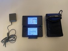 Nintendo DS Lite Black USG-001 Handheld Console w/ Charger Tested Works Great