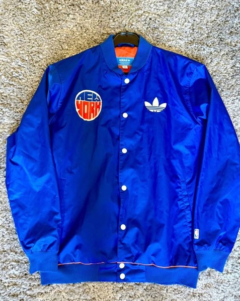 Vintage Adidas Originals NBA New York Knicks Bomber Jacket Size M Hardwood Class