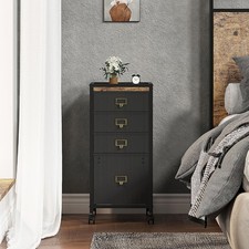 Under Desk Mobile File Cabinet 4 Drawers,Organizer on Wheels for A4/Letter Files
