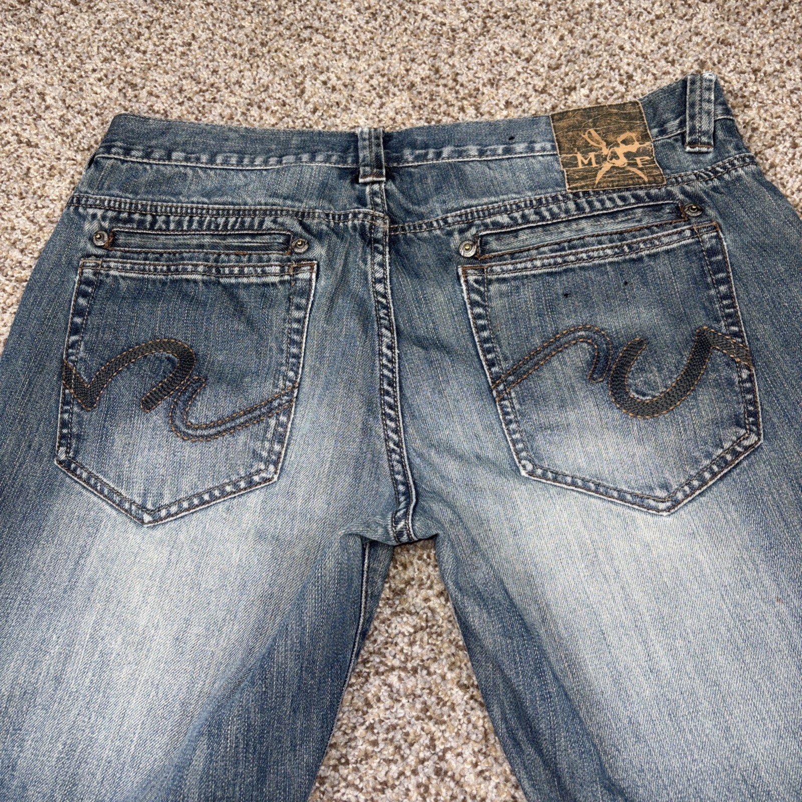 Marc Ecko Cut & Sew Men's 33 Slim Fit Denim Jeans Fits 34 X 31.5 Button Fly - View 15