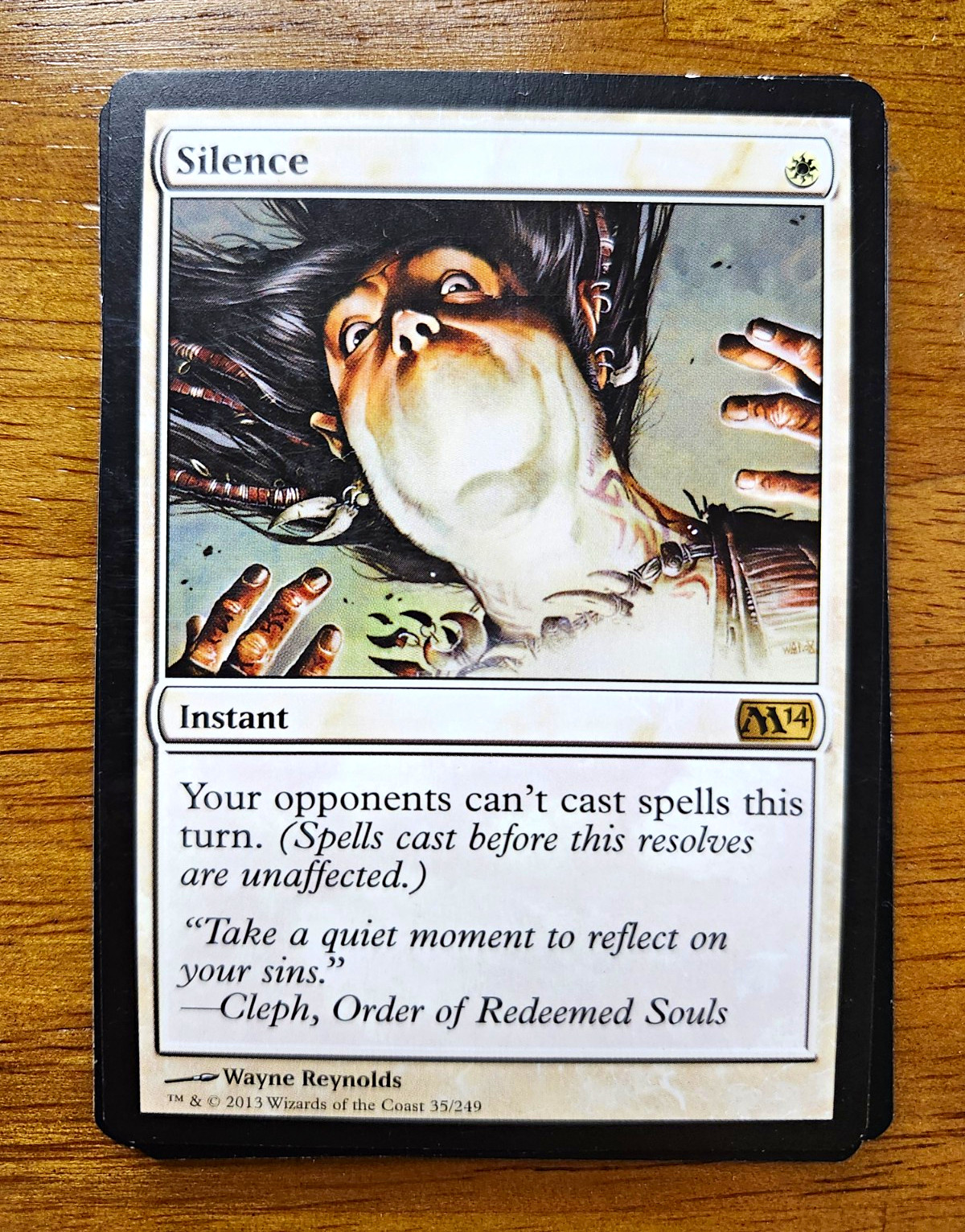 Magic The Gathering Silence Core Set 2014 M14 Rare White Regular #35/249