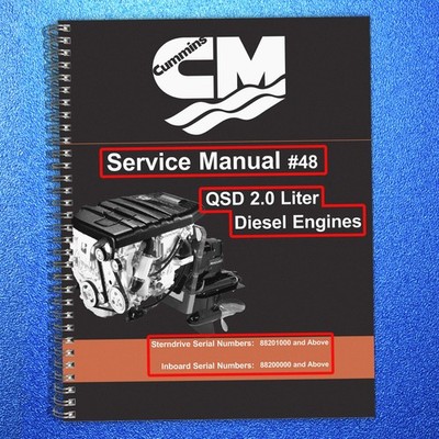 MERCURY CUMMINS STERNDRIVE Service Manual NO 48 QSD 20 Liter Diesel Engines