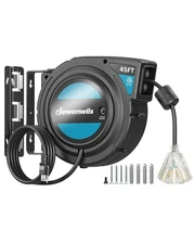 DEWENWILS 45FT Retractable Extension Cord Reel, 14/3C SJTW Heavy Duty Power Cord