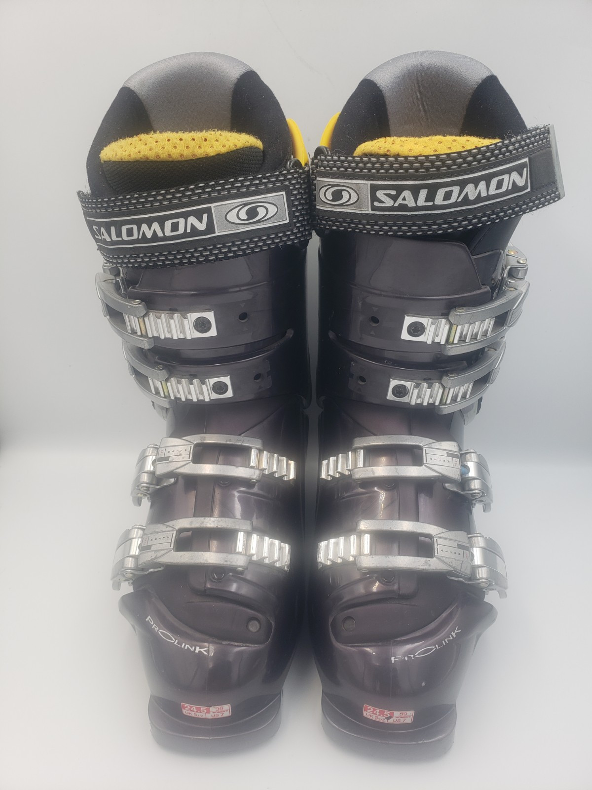 Scarponi da sci donna Salomon Performa 8.0 24.5 Mondo (U.S. da 7 a 7.5) nero giallo