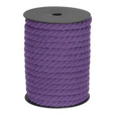 MECCANIXITY Cotton Rope 3 Strand Twisted Braided Rope Cord, Dark Purple 10mm ...