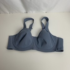 SYROKAN Sports Bra Max Control Blue Sz 40D Underwire Pre Owned