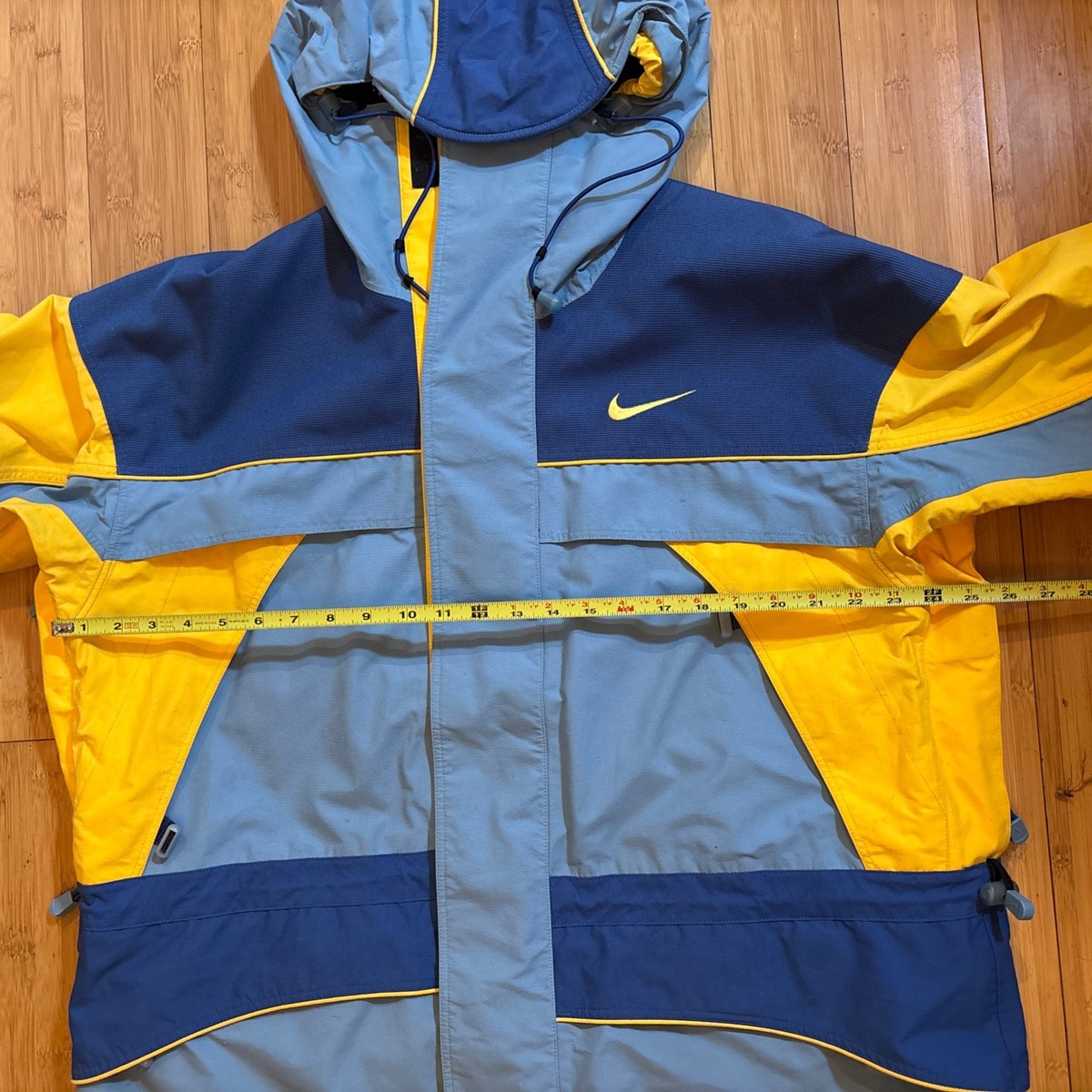 90s NIKEACG スノボーウェア セットアップ ブルー tech s 超希少デザイン】NIKE ACG 90s スキーウェア マルチカラー テック NIKE