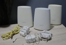 NETGEAR Orbi RBR40 Mesh AC2200 WIFI Router Base  2 RBS40 Satellites w/Cords LOT